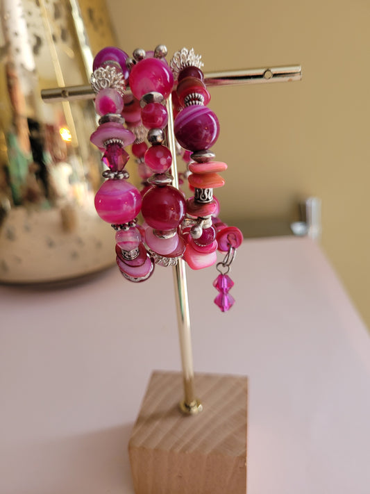 Wrap-Around Fuchsia Bracelet