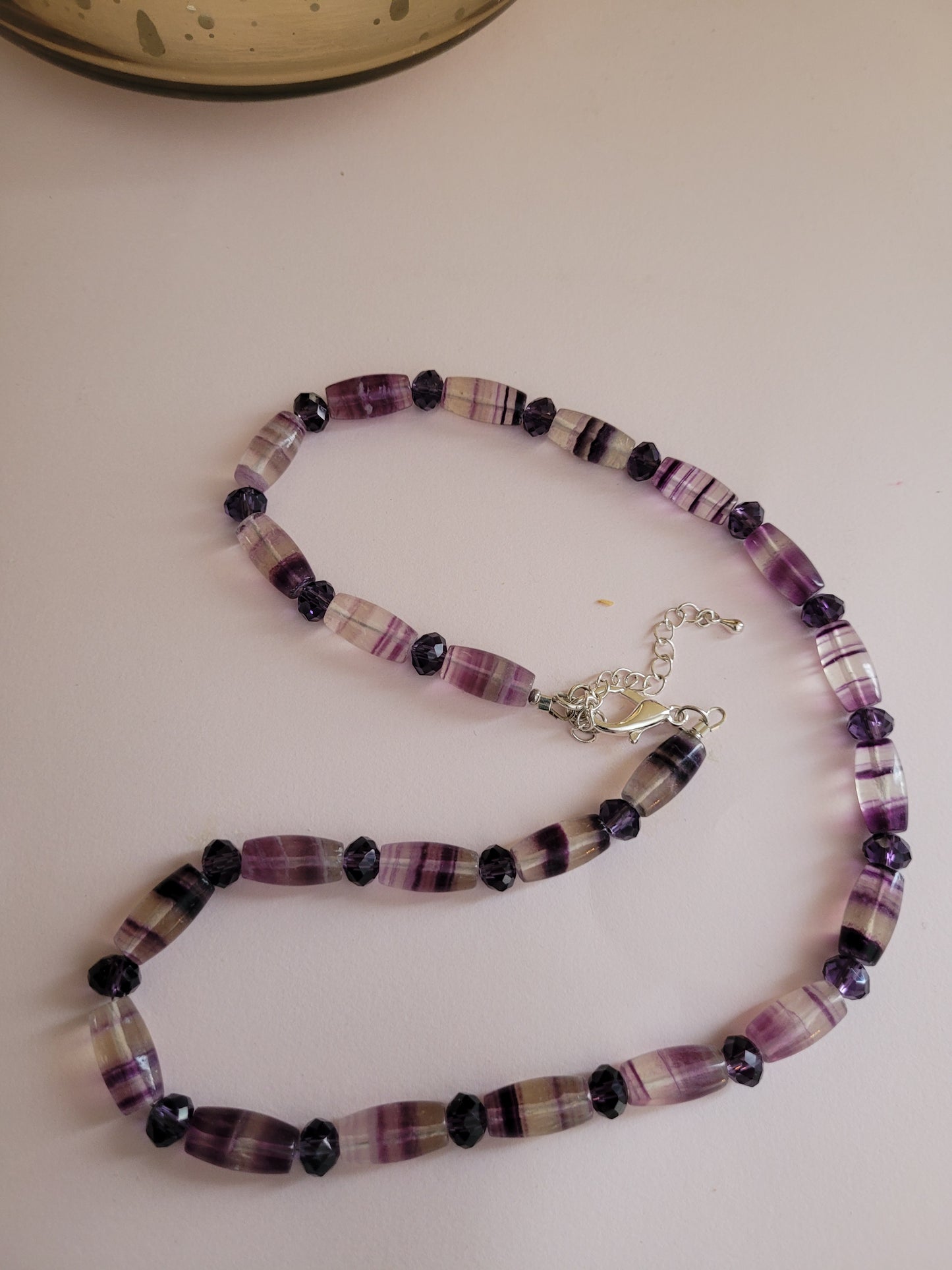 Fluorite Barrel Necklace